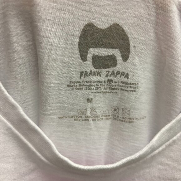 Frank Zappa silhouette portrait white Tshirt, UNISEX Size Medium - Picture 3 of 8